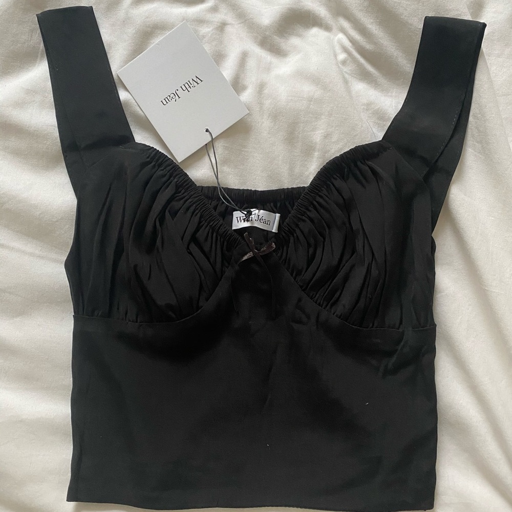 With Jean Bridgette Top in Black